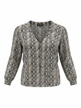 Vintage Snake Print Blouse Michel Antoni Collection Size 26 Animal Print